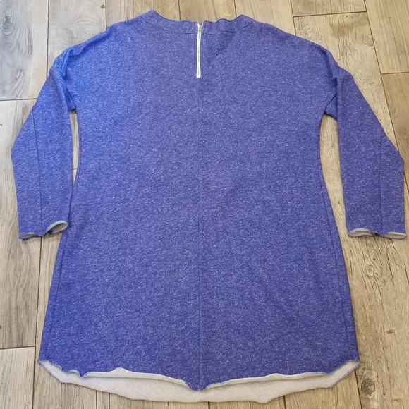 Blue Cotton sweatshirt plus size dress/tunic 2XL - Picture 3 of 4